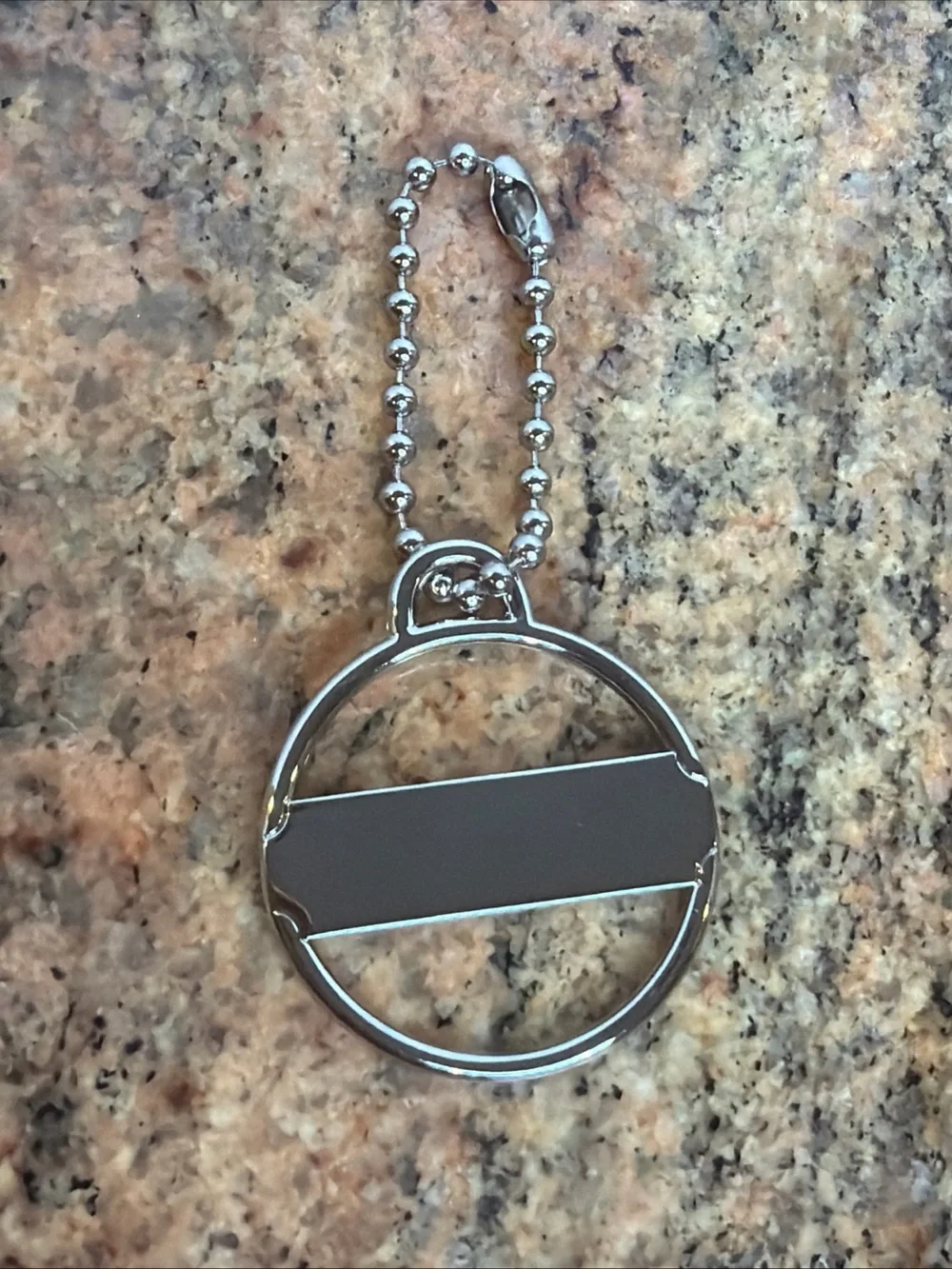 COACH Keychain Silvertone Metal 1 3/4” Diameter Charm Logo Purse Charm Hang Tag